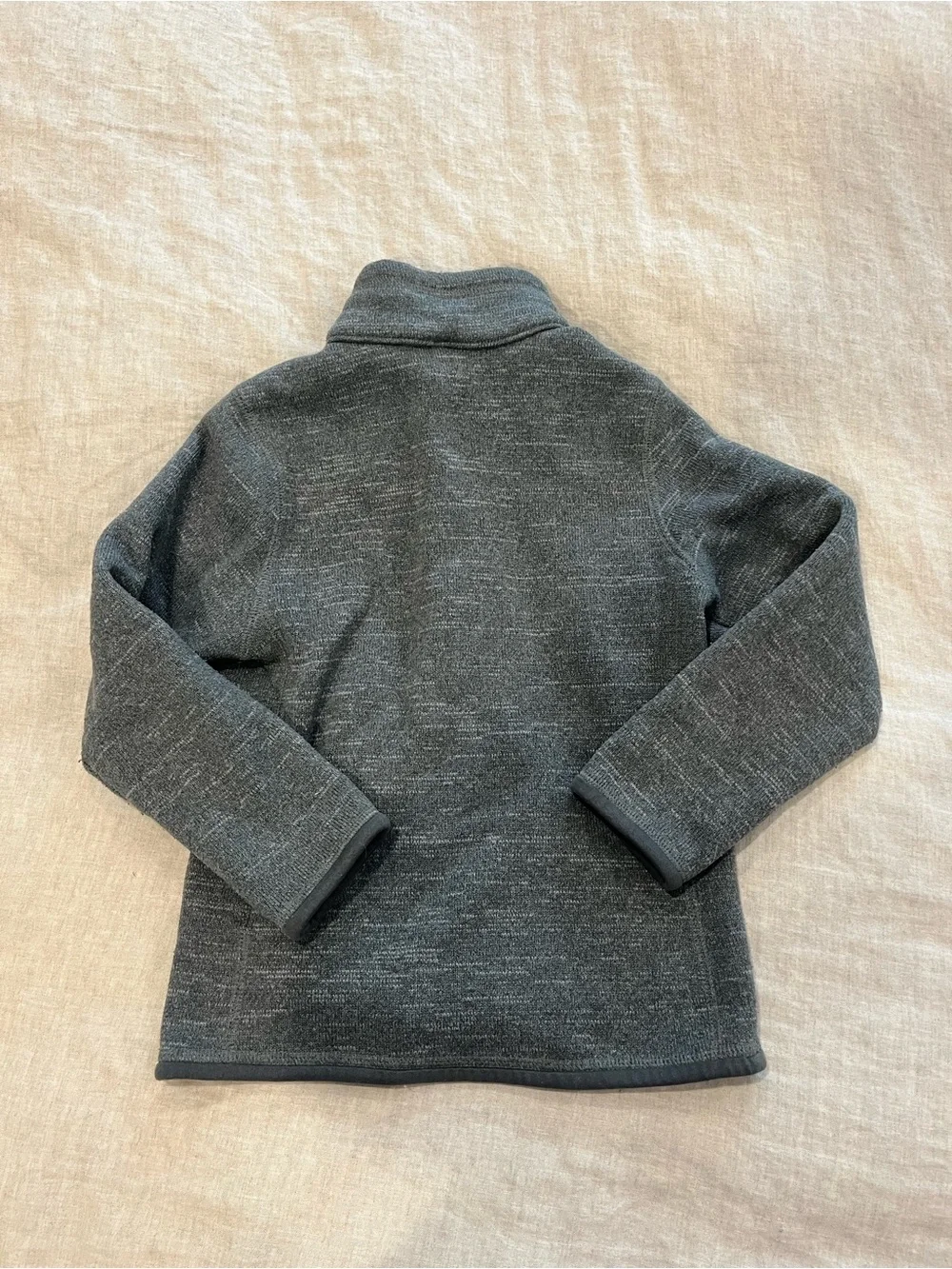 Patagonia Kids Gray Heather Quarter-Zip Fleece Pullover